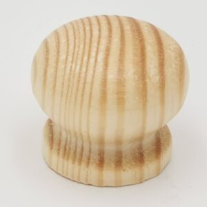 1 x Wooden Knob Handle Kitchen Door Drawer Solid Pine Wood 40 mm Diameter Round