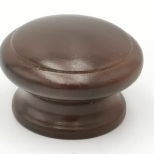 1 x Walnut Colour Wooden Knob Kitchen Doors Cabinets 44 mm Diameter Wood