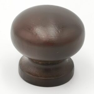 1 x Walnut Colour Wooden Knob Kitchen Doors Cabinets 40 mm Diameter Wood