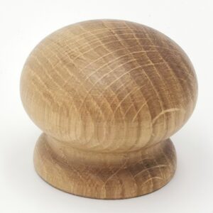 1 x Wooden Knob Handle Kitchen Door Drawer Solid Oak Wood 40 mm Diameter Round