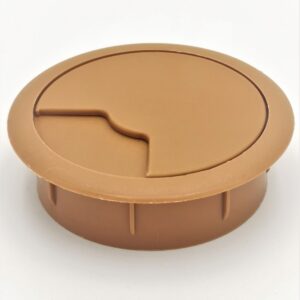 Oak 60mm PC Computer Desk Plastic Grommet Table Cable Tidy Wire Hole Cover