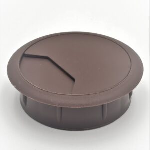 Wenge 60mm PC Computer Desk Plastic Grommet Table Cable Tidy Wire Hole Cover