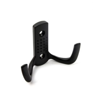 Zinc Metal Alloy Double Hook Wall Door Towel Robe Bathroom Coat Hanger