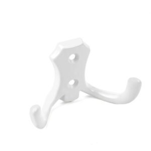 Zinc Metal Alloy Double Hook Wall Door Towel Robe Bathroom Coat Hanger