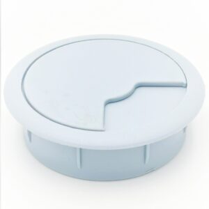 Light Grey 60mm PC Computer Desk Plastic Grommet Table Cable Tidy Wire Hole Cover