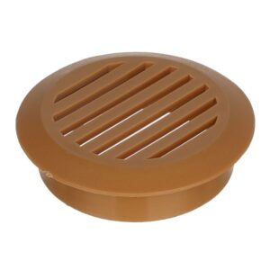 Round plastic duct vent, beech, 50 mm