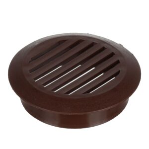 Round plastic duct vent, brown, 50 mm