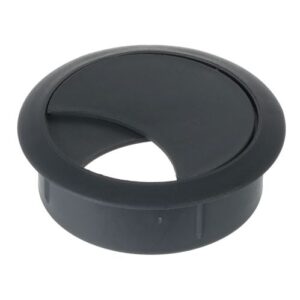 Anthracite 60mm PC Computer Desk Plastic Grommet Table Cable Tidy Wire Hole Cover