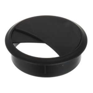 Black 70 mm PC Computer Desk Plastic Grommet Table Cable Tidy Wire Hole Cover